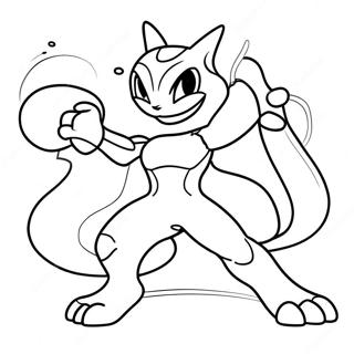 Mewtwo Savas Pozunda Boyama Sayfasi 33073-7215