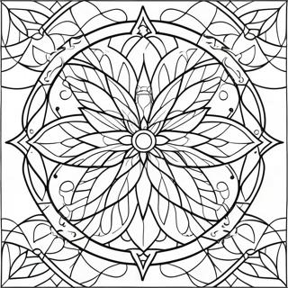 Geometrik Sulu Cam Desenleri Boyama Sayfasi 33716 7363