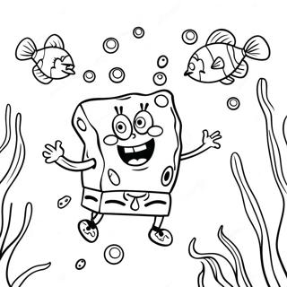 Spongebob Karesortun Su Alti Macerasi Boyama Sayfasi 34085-7436