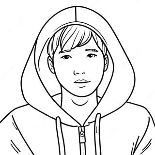 Suga Sik Bir Kapusonlu Ustte Boyama Sayfasi 34439-7529