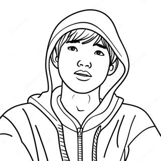 Suga Sik Bir Kapusonlu Ustte Boyama Sayfasi 34439-7531