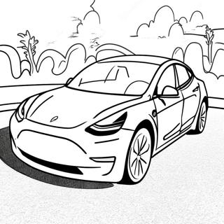 Tesla Model 3 Elektrikli Arac Boyama Sayfasi 35790-7820