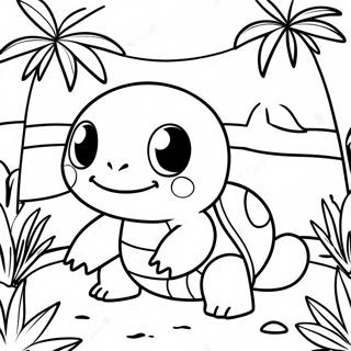 Squirtle Tropikal Cennette Boyama Sayfasi 36601-8006