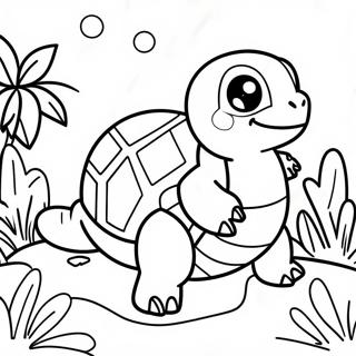 Squirtle Tropikal Cennette Boyama Sayfasi 36601-8007