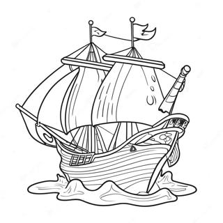 Jolly Roger Bayragi Ile Yelkenli Korsan Gemisi Boyama Sayfasi 37171-8120