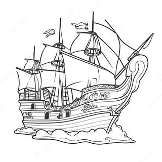 Toplu Korsan Gemisi Boyama Sayfasi 37172-8121