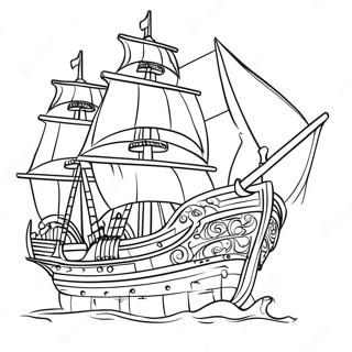 Toplu Korsan Gemisi Boyama Sayfasi 37172-8123