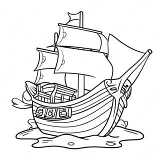 Hazine Sandigi Ile Cizgi Film Korsan Gemisi Boyama Sayfasi 37173-8125