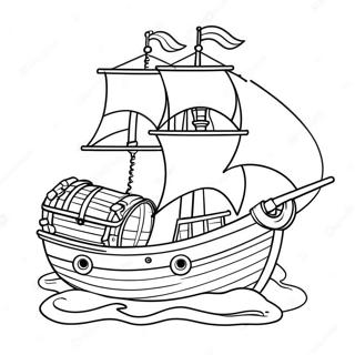 Hazine Sandigi Ile Cizgi Film Korsan Gemisi Boyama Sayfasi 37173-8127