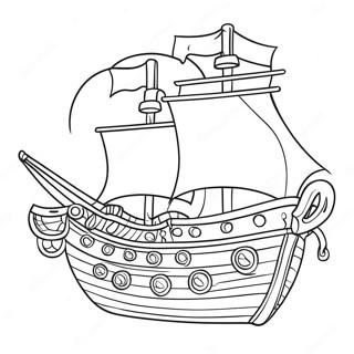 Hazine Sandigi Ile Cizgi Film Korsan Gemisi Boyama Sayfasi 37173-8128