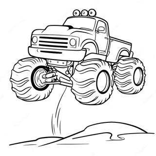 Ziplayan Blaze Canavar Kamyon Boyama Sayfasi 37558 8211