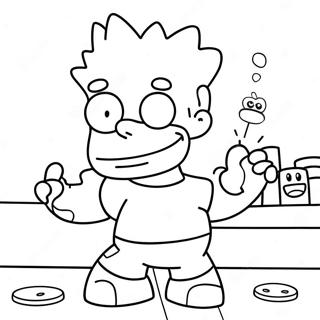 Bart Simpson Saka Yaparken Boyama Sayfasi 37654 8226