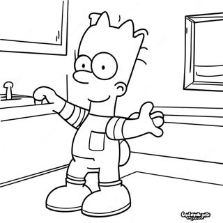 Bart Simpson Saka Yaparken Boyama Sayfasi 37654 8228