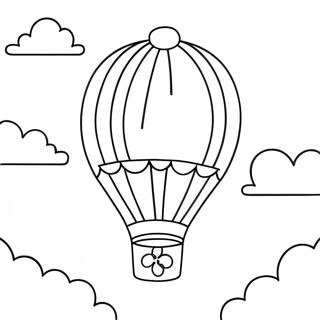 Uçan Balon Macerası Boyama Sayfası Boyama Sayfaları