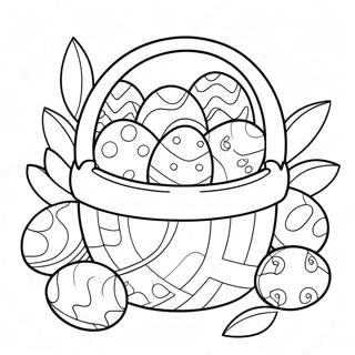 Yumurtalarla Dolu Paskalya Sepeti Boyama Sayfasi 383-1259