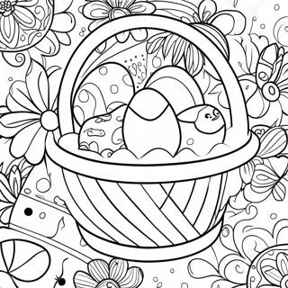 Yumurtalarla Dolu Paskalya Sepeti Boyama Sayfasi 383 1260