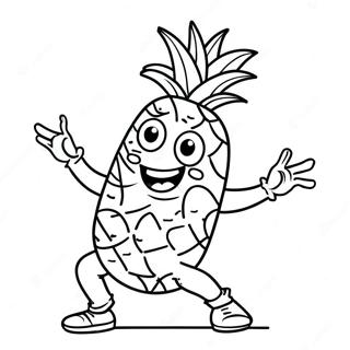 Dans Eden Komik Ananas Boyama Sayfasi 39915 8729