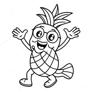 Dans Eden Komik Ananas Boyama Sayfasi 39915 8730