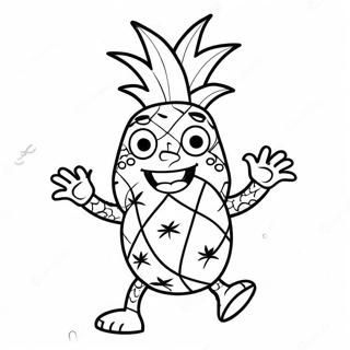 Dans Eden Komik Ananas Boyama Sayfasi 39915 8732