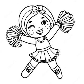 Pompomlu Cheerleader Boyama Sayfasi 40003 8739