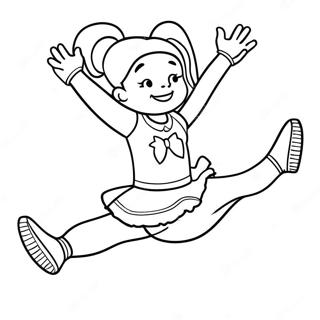 Acilma Yapan Cheerleader Boyama Sayfasi 40005 8745