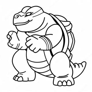 Blastoise Savas Pozu Boyama Sayfasi 40831-8919