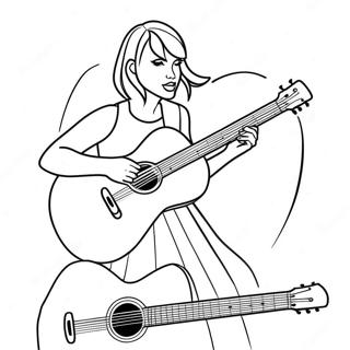 Taylor Swiftin Gitarla Boyama Sayfasi 4108-1389