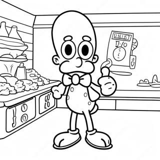 Krusty Krabda Squidward Boyama Sayfasi 41449 9061