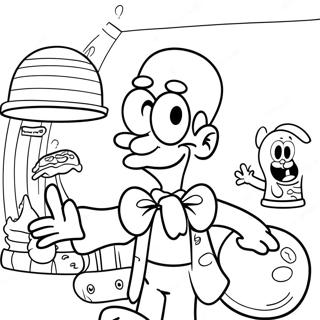 Krusty Krabda Squidward Boyama Sayfasi 41449 9062