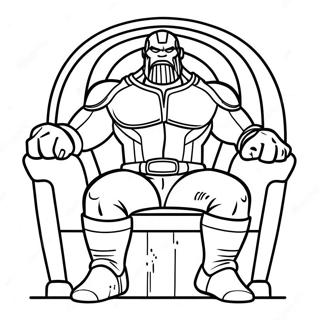 Thanos Tahtta Otururken Boyama Sayfasi 41631 9101
