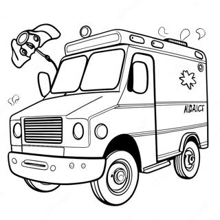 Isikli Ambulans Boyama Sayfasi 41727-9121