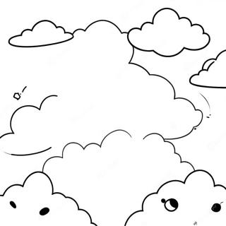 Hayalperest Bulutlar Estetik Boyama Sayfasi 4195 2726