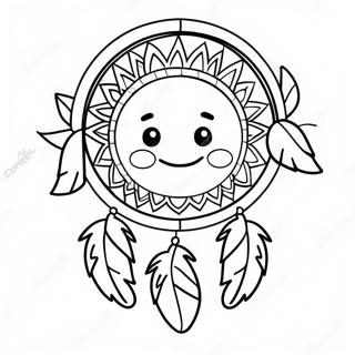 Gulen Yuzlerle Sevimli Ruya Avcisi Boyama Sayfasi 41996-9190