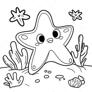 Mercan Resifinde Oynak Yildiz Baligi Boyama Sayfasi 42179 9230