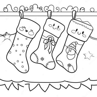 Senlikli Noel Coraplari Boyama Sayfasi 43732-9555