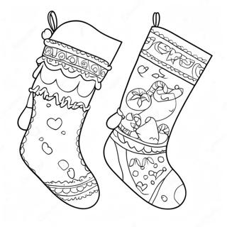 Suslemeli Renkli Noel Coraplari Boyama Sayfasi 43733 9560