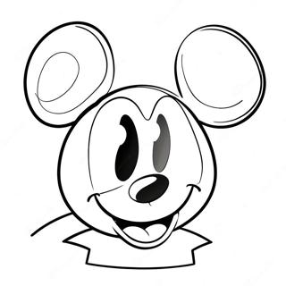 Mickey Mouse Mutlu Boyama Sayfasi 4465-1068