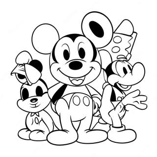 Mickey Mouse Arkadaslariyla Boyama Sayfasi 4467 800