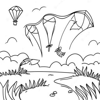 Ucurtmalarla Gunesli Gun Boyama Sayfasi 45320-9932