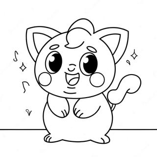 Jigglypuff Sahne De Sarki Soyluyor Boyama Sayfasi 45662-9996