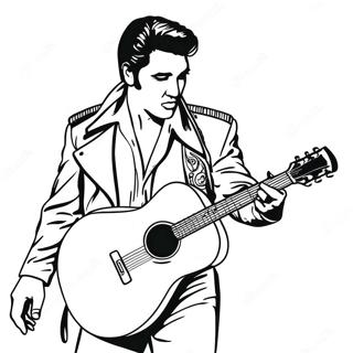 Elvisin Gitar Caldigi Boyama Sayfasi 46031-10077