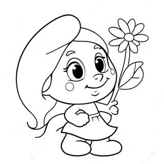 Sirinler Kizi Ciceklerle Boyama Sayfasi 46123 10102