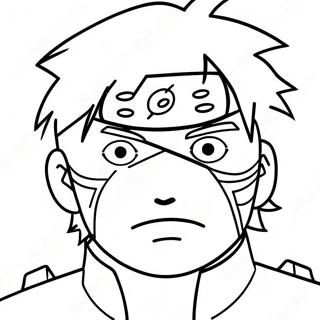 Kakashi Sharingan Ile Boyama Sayfasi 46322-10136