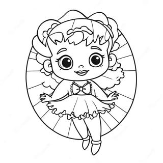 Sik Elbiseli Betty Boop Boyama Sayfasi 46527-10187