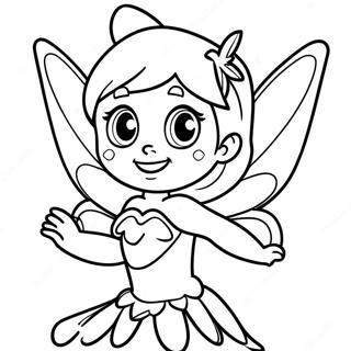 Tinkerbell Peri Tozu Saciyor Boyama Sayfasi 47104-10305