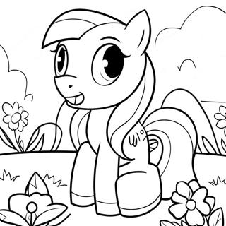 Cicek Bahcesinde Fluttershy Boyama Sayfasi 47285-10338