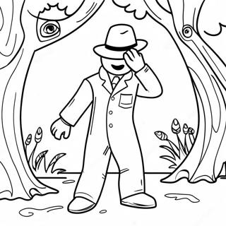 Gorunmez Adam Saklambac Oynuyor Boyama Sayfasi 47471 10391