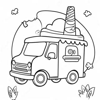 Sirin Dondurma Kamyonu Boyama Sayfasi 4830-962