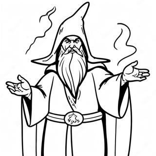 Buyu Yapan Guclu Buyucu Boyama Sayfasi 48356-10580