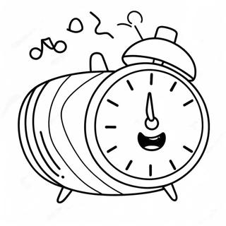 Komik Alarm Saati Boyama Sayfasi 48885-10702